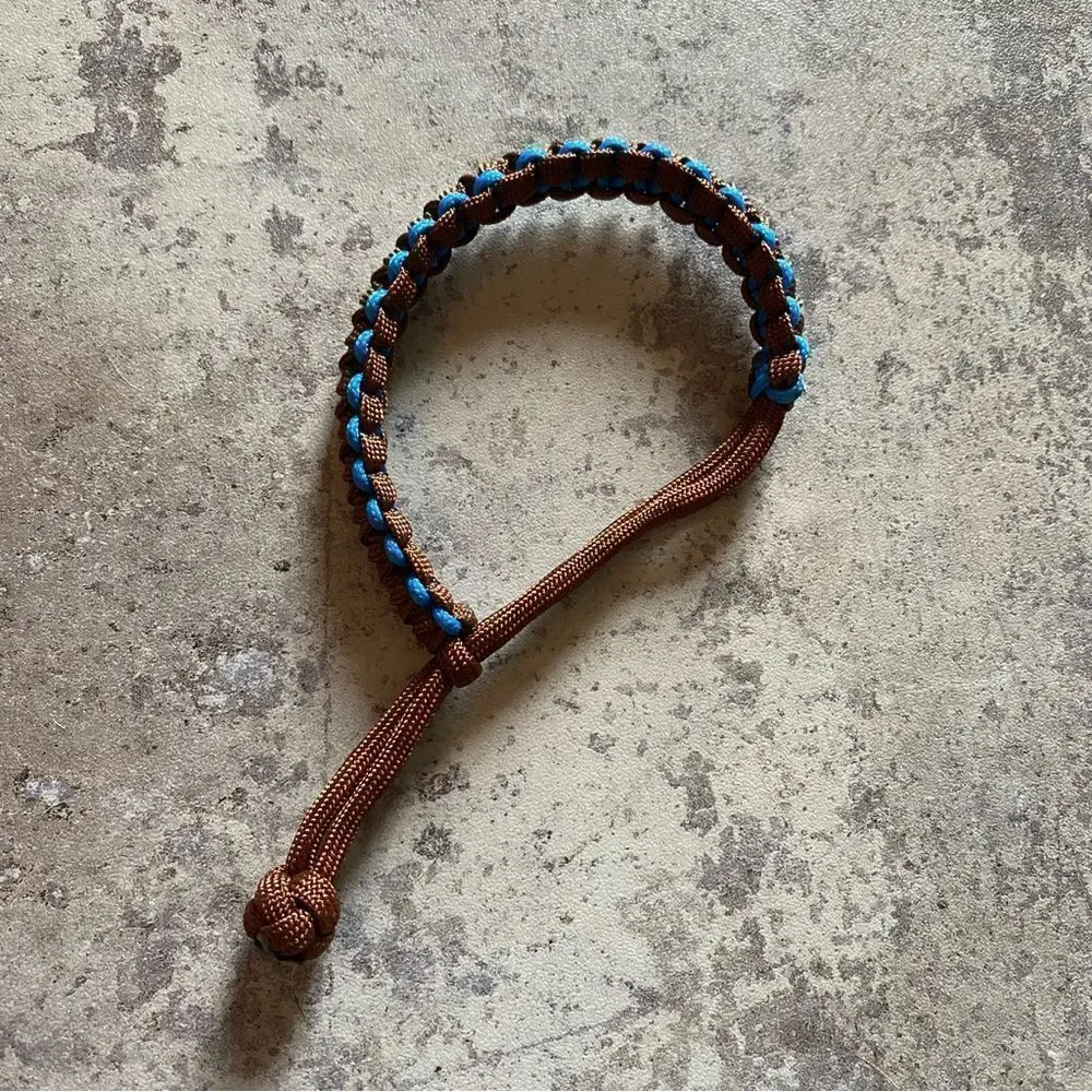 Paracord Bracelet Unisex Brown Blue Gender Neutral NEW Handmade USA
